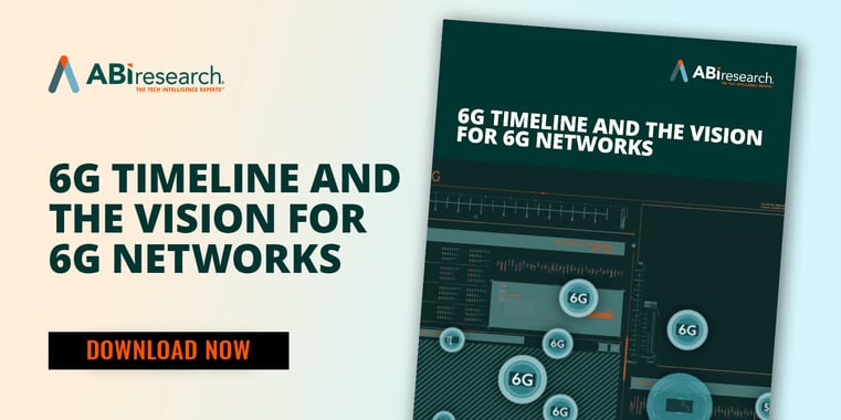 download ABI Research's 6G timeline for a future outlook of the next gen cellular standard