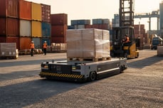 AGV in Logistics Yard