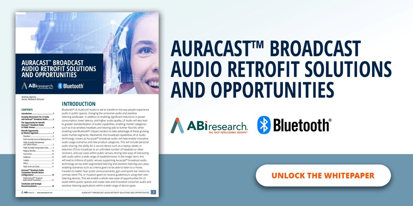 a whitepaper download to learn more about the opportunities of Auracast broadcast audio.